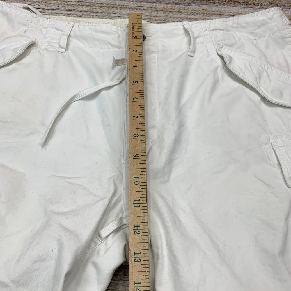 Polo Ralph Lauren White Cotton Cargo Shorts Size 40 Drawstring‎ Waist Pockets - Picture 4 of 11
